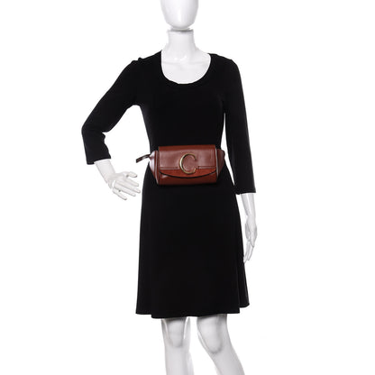 Chloe Calfskin Suede C Belt Bag Sepia Brown 2 of 10