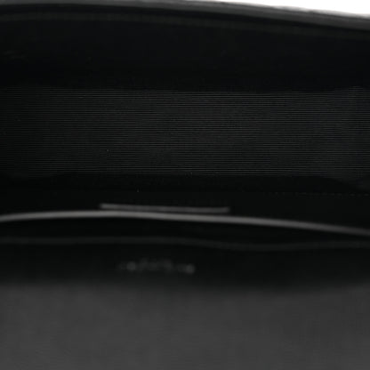 Saint Laurent Grain De Poudre Textured Mixed Matelasse Triquilt Medium Monogram Satchel Black 5 of 11