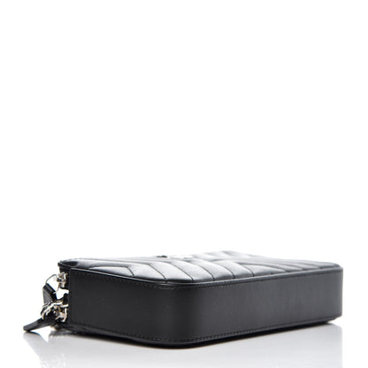 Chanel Calfskin Chevron Quilted Tassel Clutch With Chain Black 4 of 10