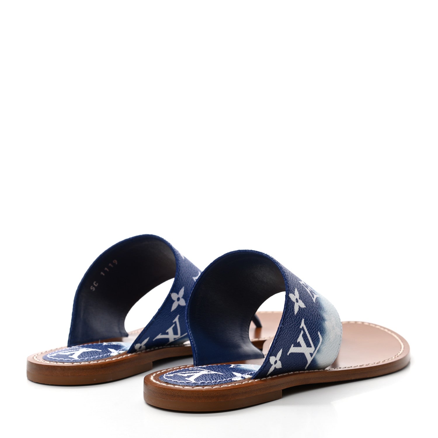 Louis Vuitton Monogram Escale Palma Sandals 38.5 Blue 4 of 8
