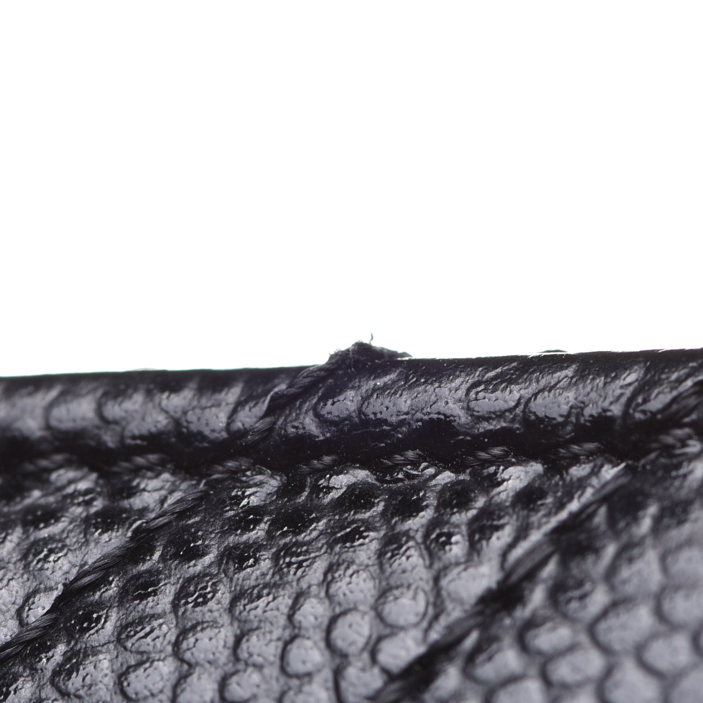 Caviar Chevron Quilted Card Holder Black