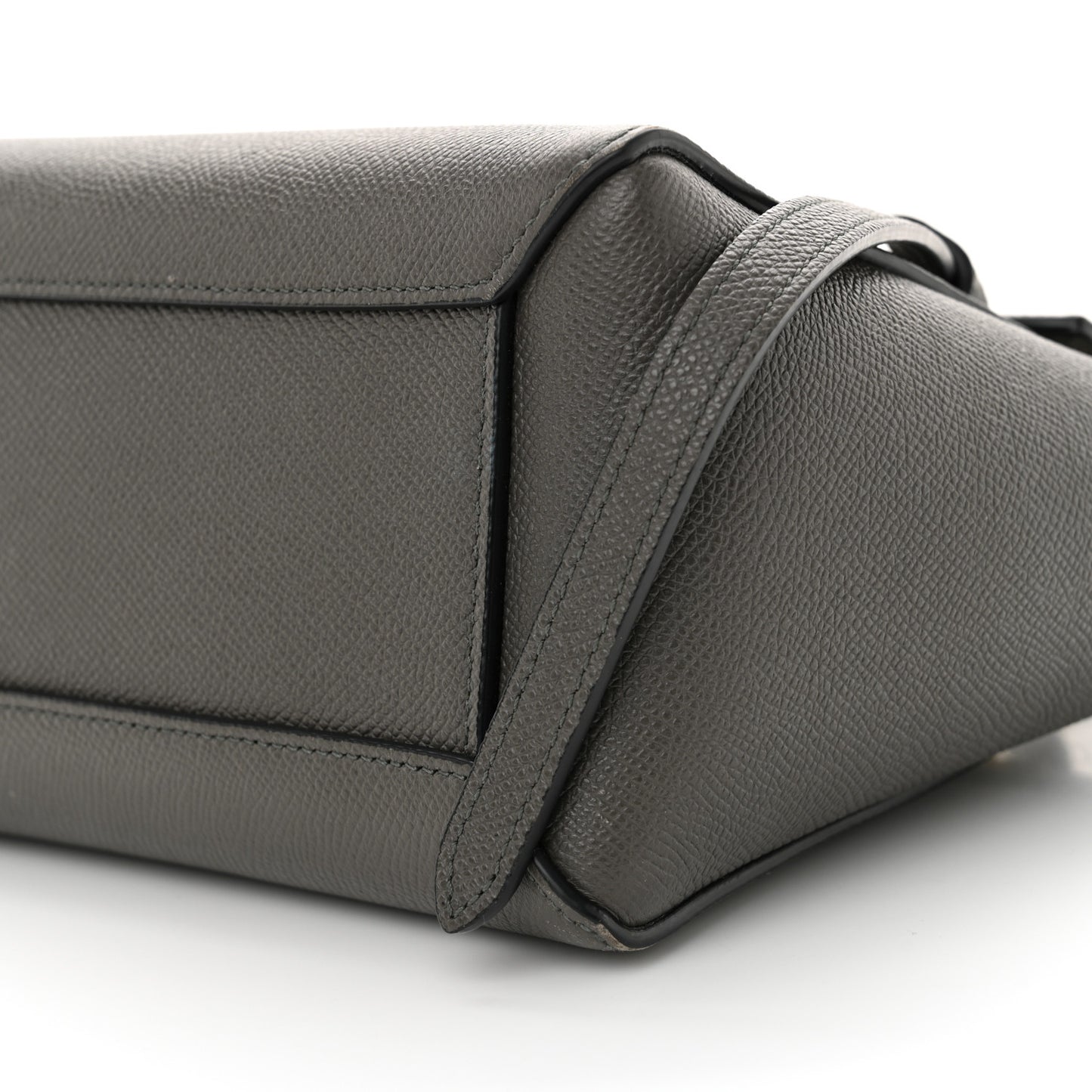Grained Calfskin Nano Belt Bag Grey