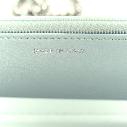 Chanel Caviar Quilted Wallet on Chain WOC Light Blue 13 of 23