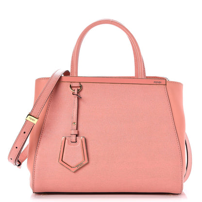 Fendi Vitello Elite Petite 2Jours Tote Pesca 1 of 8
