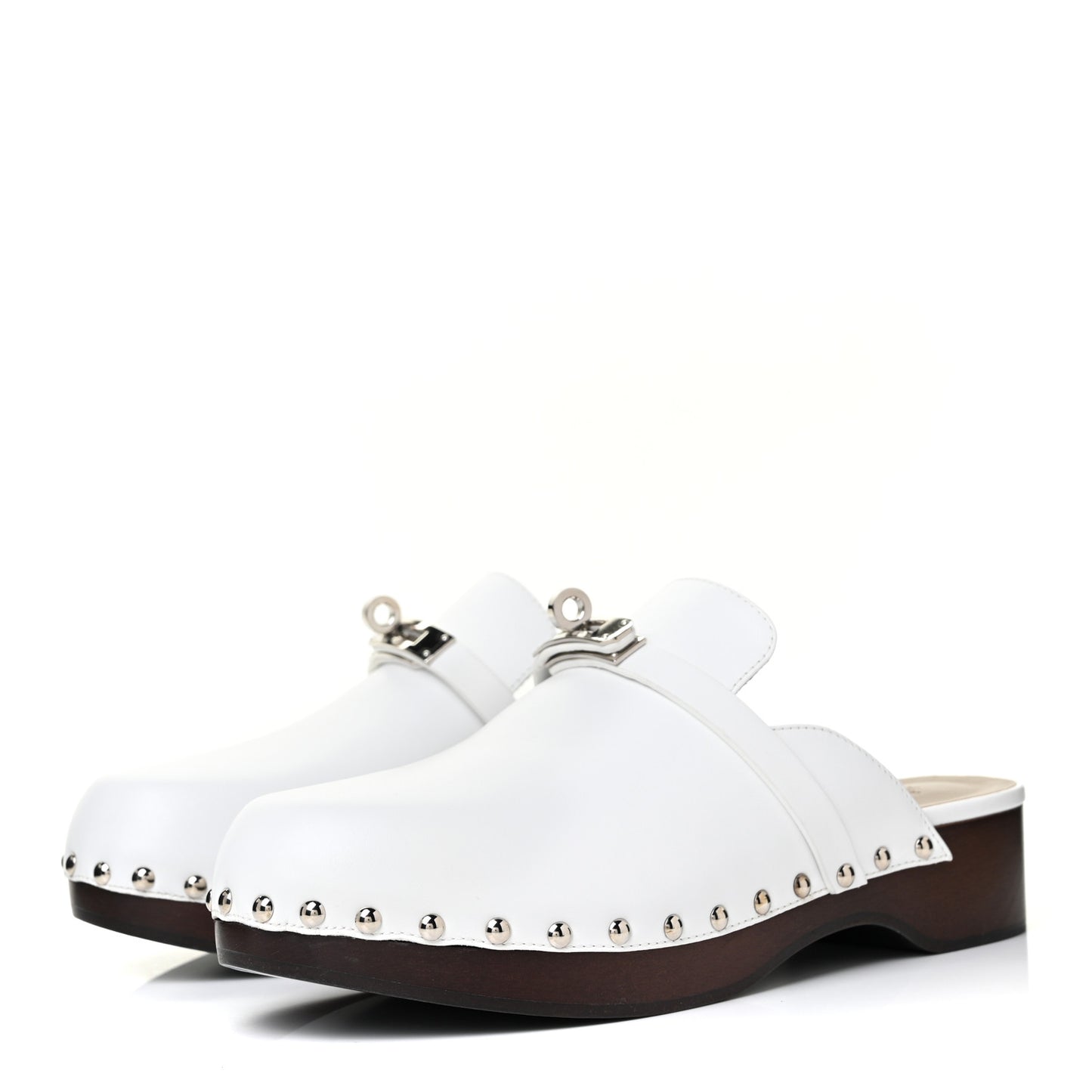 Calfskin Calya Mules 38 White
