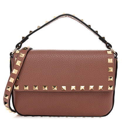 Valentino Garavani Grainy Calfskin Rockstud Crossbody Pouch Poudre 1 of 9
