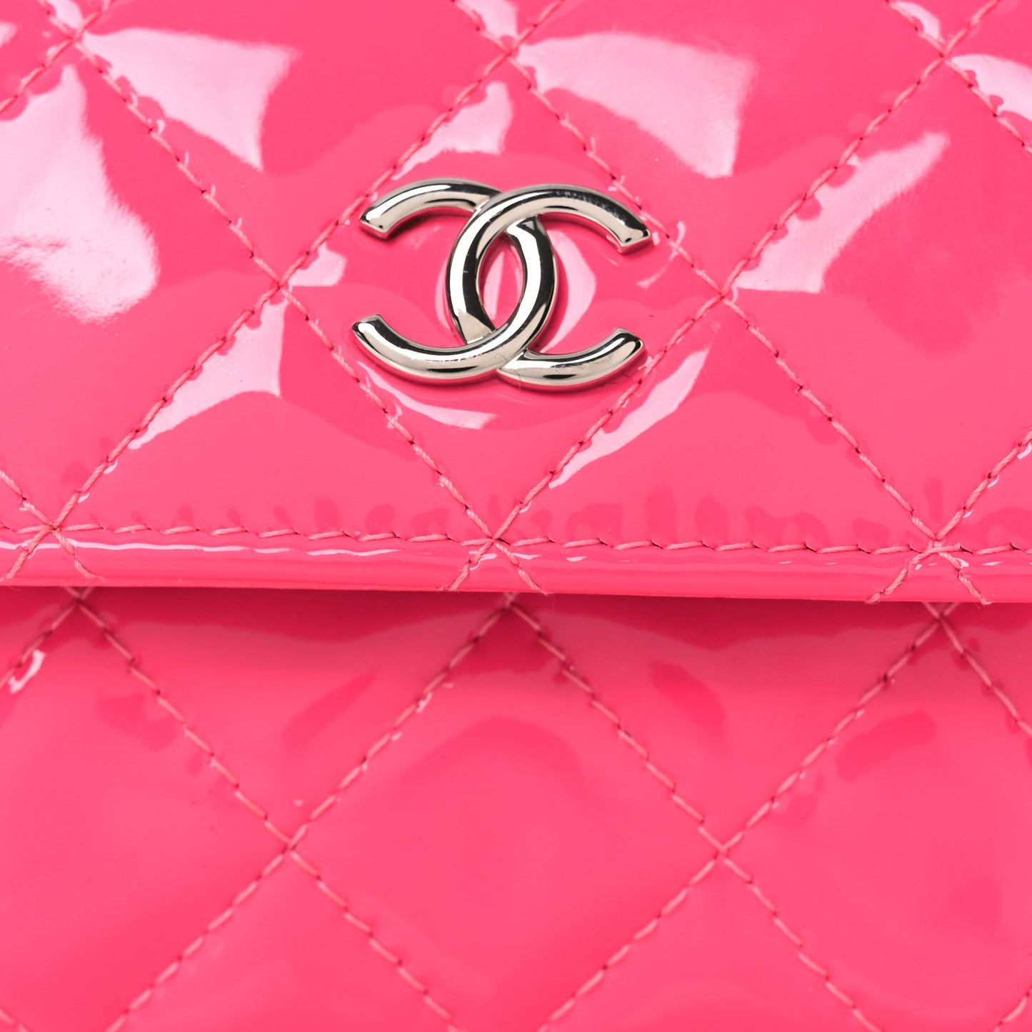 Patent Quilted Belt In Love Double Mini Flap Waist Bag Black Pink