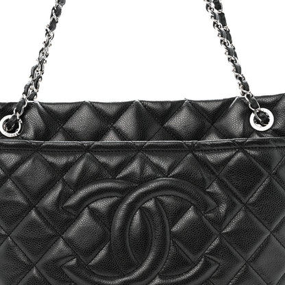 Chanel Caviar Quilted CC Timeless Soft Tote Black 8 of 15