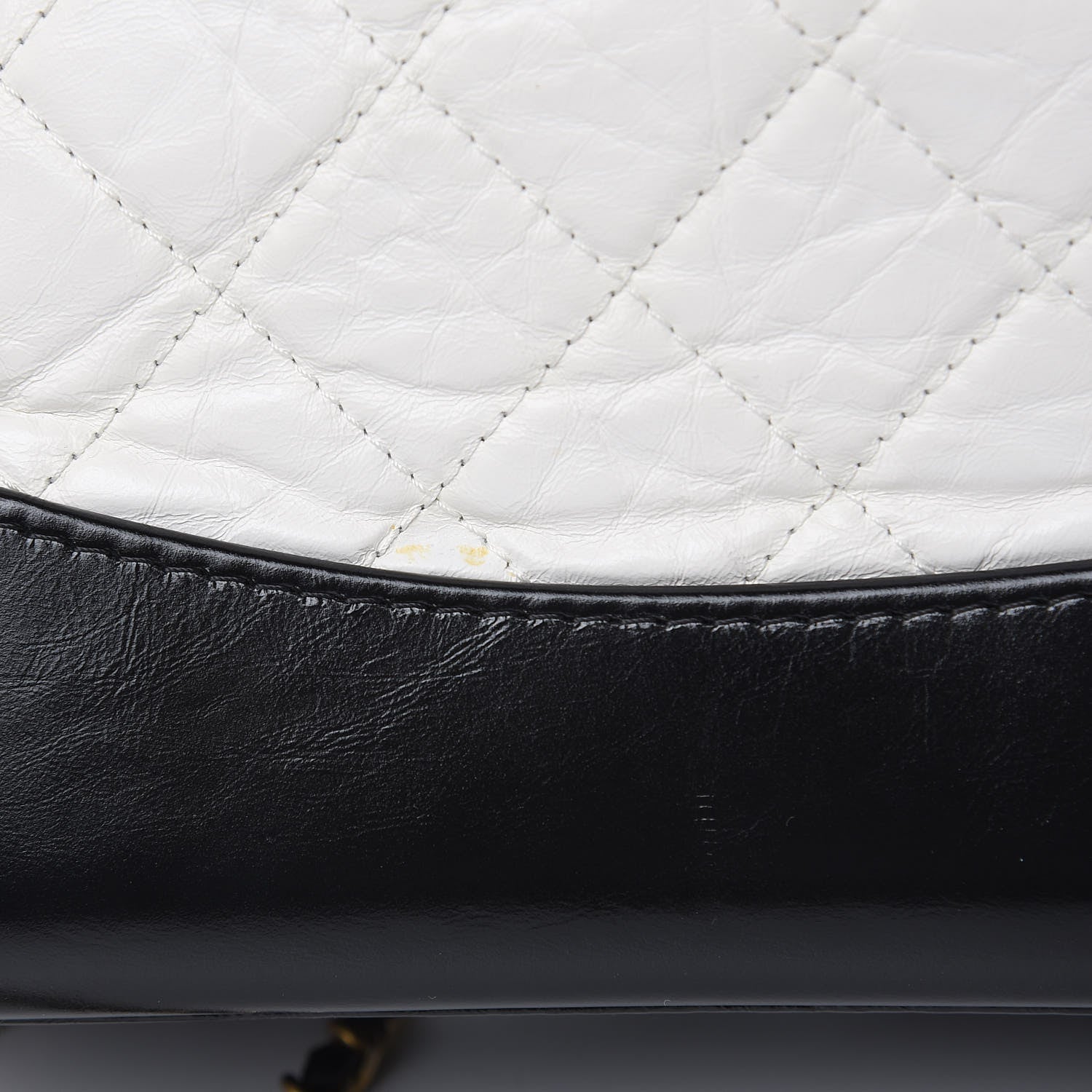 Chanel Aged Calfskin Quilted Small Gabrielle Backpack Black White 11 of 12