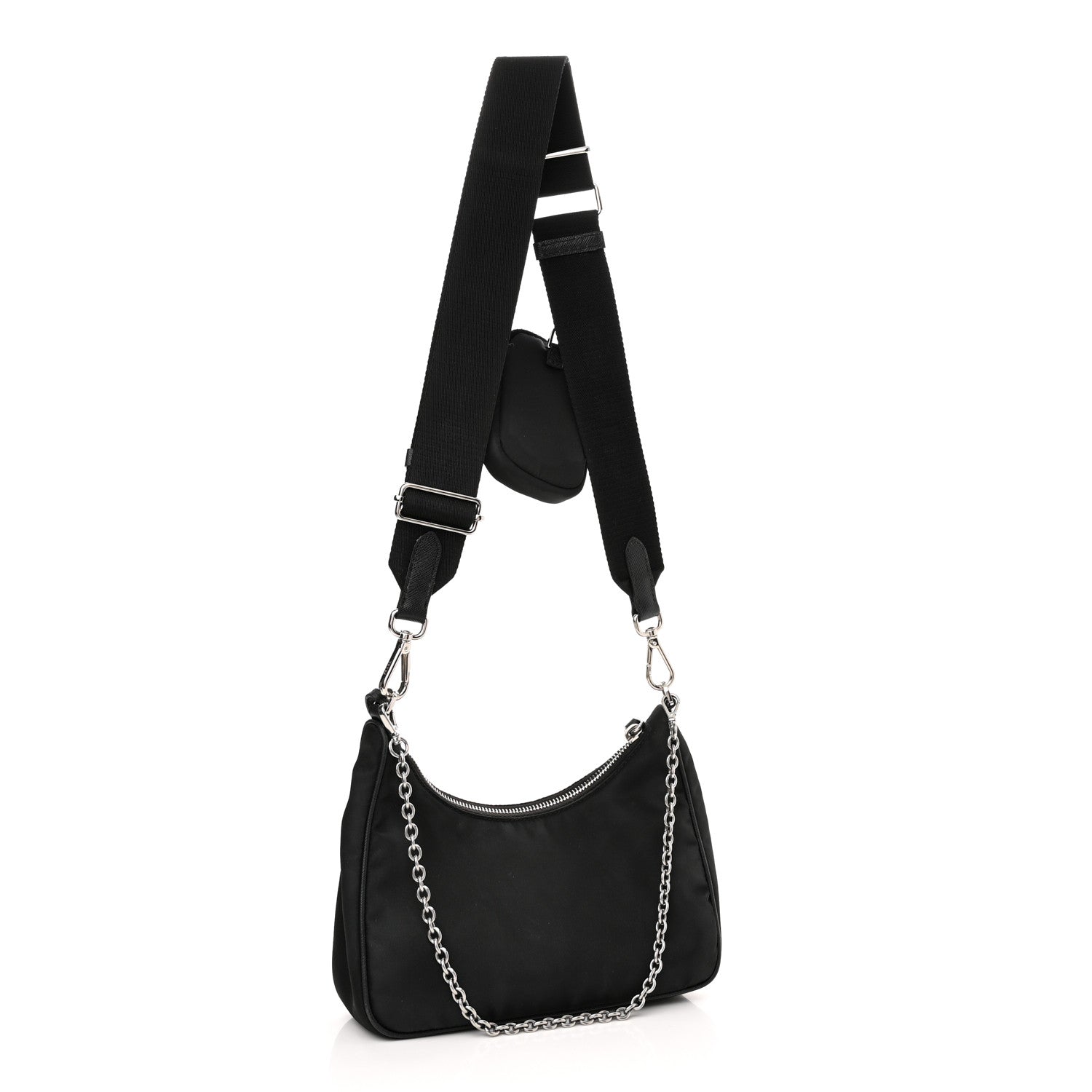 Prada Nylon Re-Edition 2005 Shoulder Bag Black 3 of 11