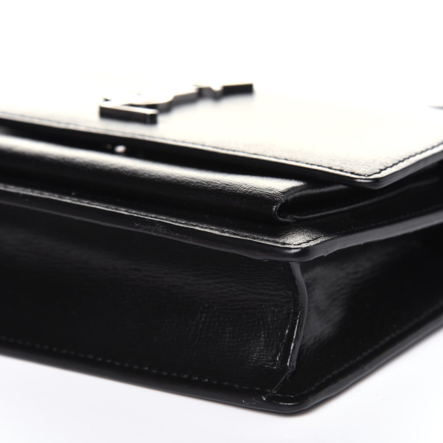 Calfskin Monogram Sunset Chain Wallet Black