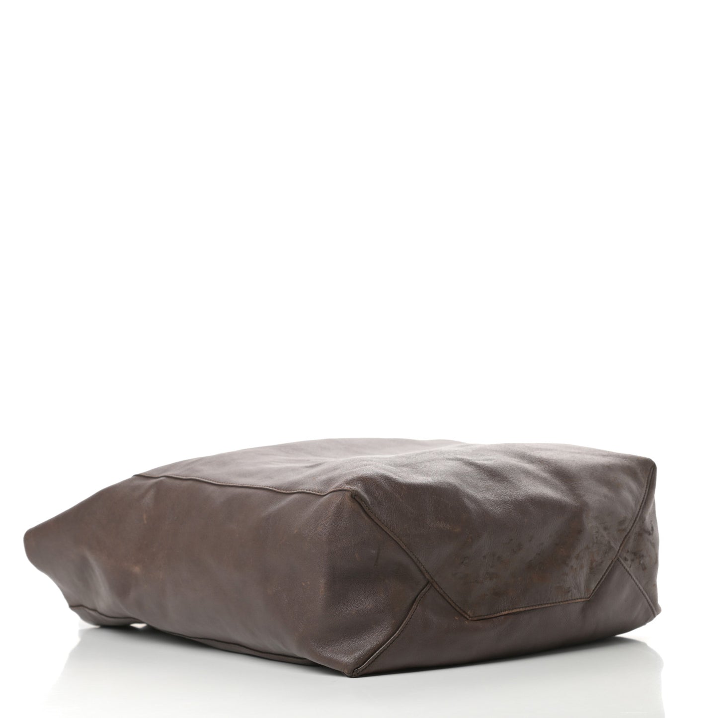 Lambskin Vertical Cabas Brown