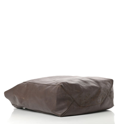 Celine Lambskin Vertical Cabas Brown 4 of 19
