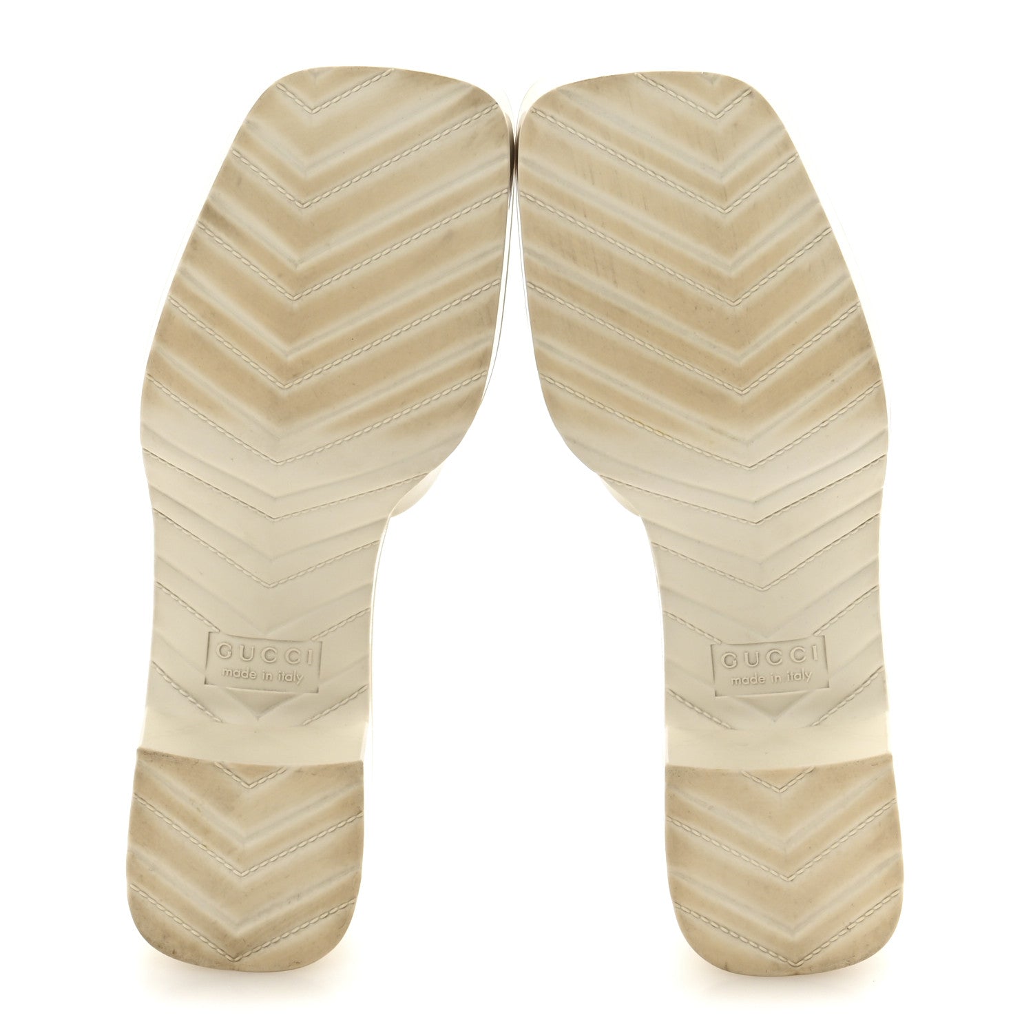 Gucci Rubber Gucci Logo Womens Platform 20/60mm Slide Sandals Mystic White 6 of 9