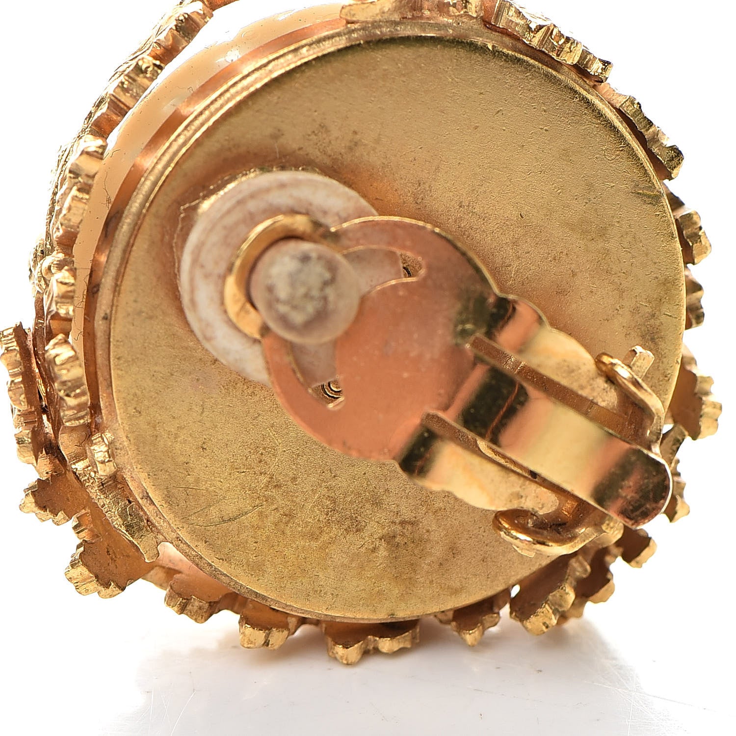 Chanel Pearl Clip On Earrings Gold 5 of 5