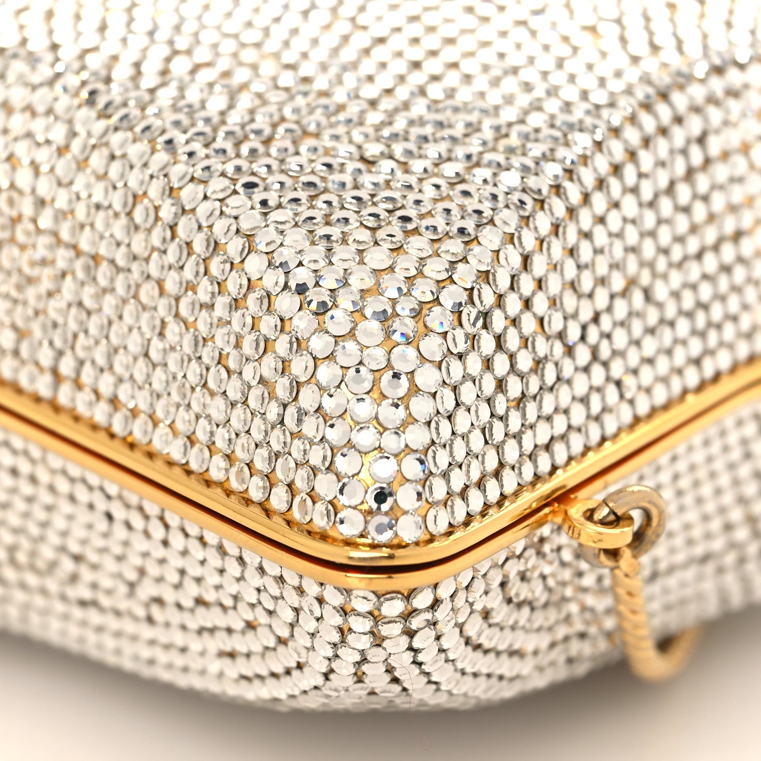 Judith Leiber Swarovski Crystal Star Minaudiere Clutch Gold 9 of 23