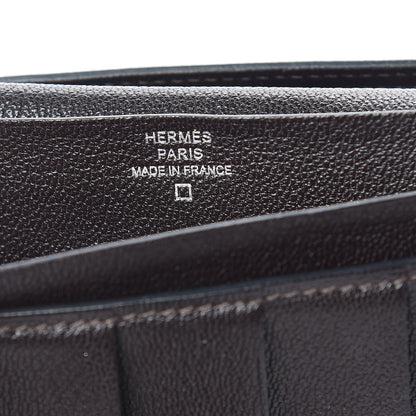 Hermes Matte Alligator Bearn Wallet Chocolate 6 of 7