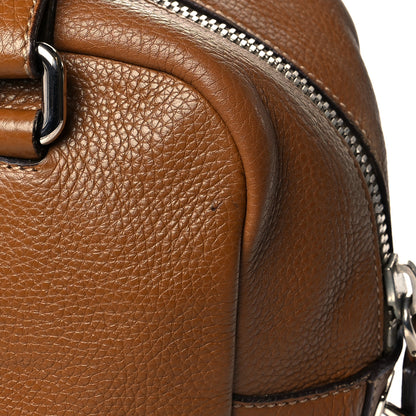 Prada Vitello Daino Embossed Logo Bowler Cuoio 14 of 14