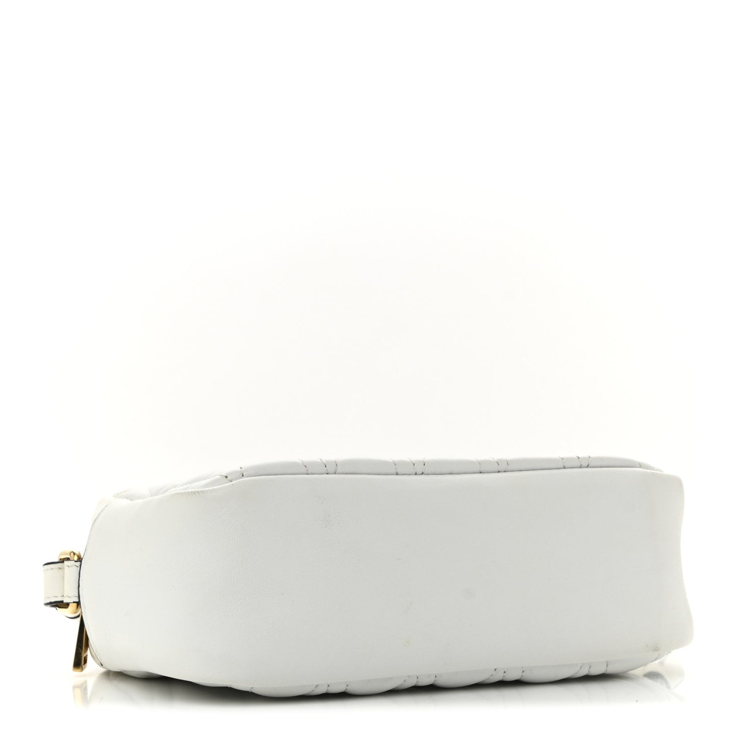 Nappa Quilted Virtus Shoulder Bag White