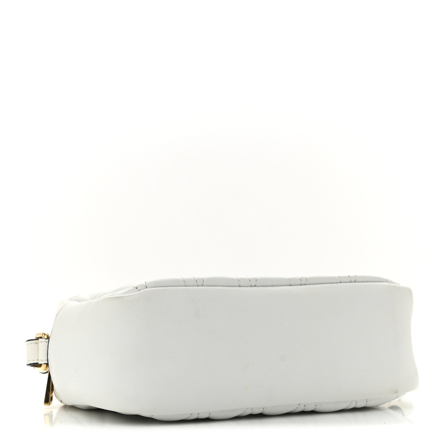 Versace Nappa Quilted Virtus Shoulder Bag White 4 of 10
