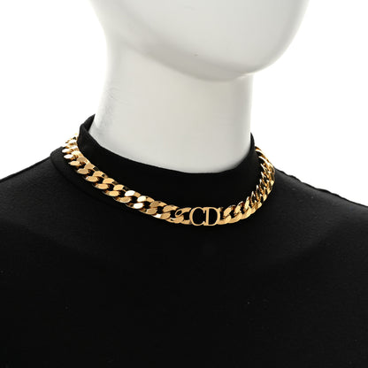 Christian Dior Metal Danseuse Etoile Chain Choker Necklace Gold 2 of 6