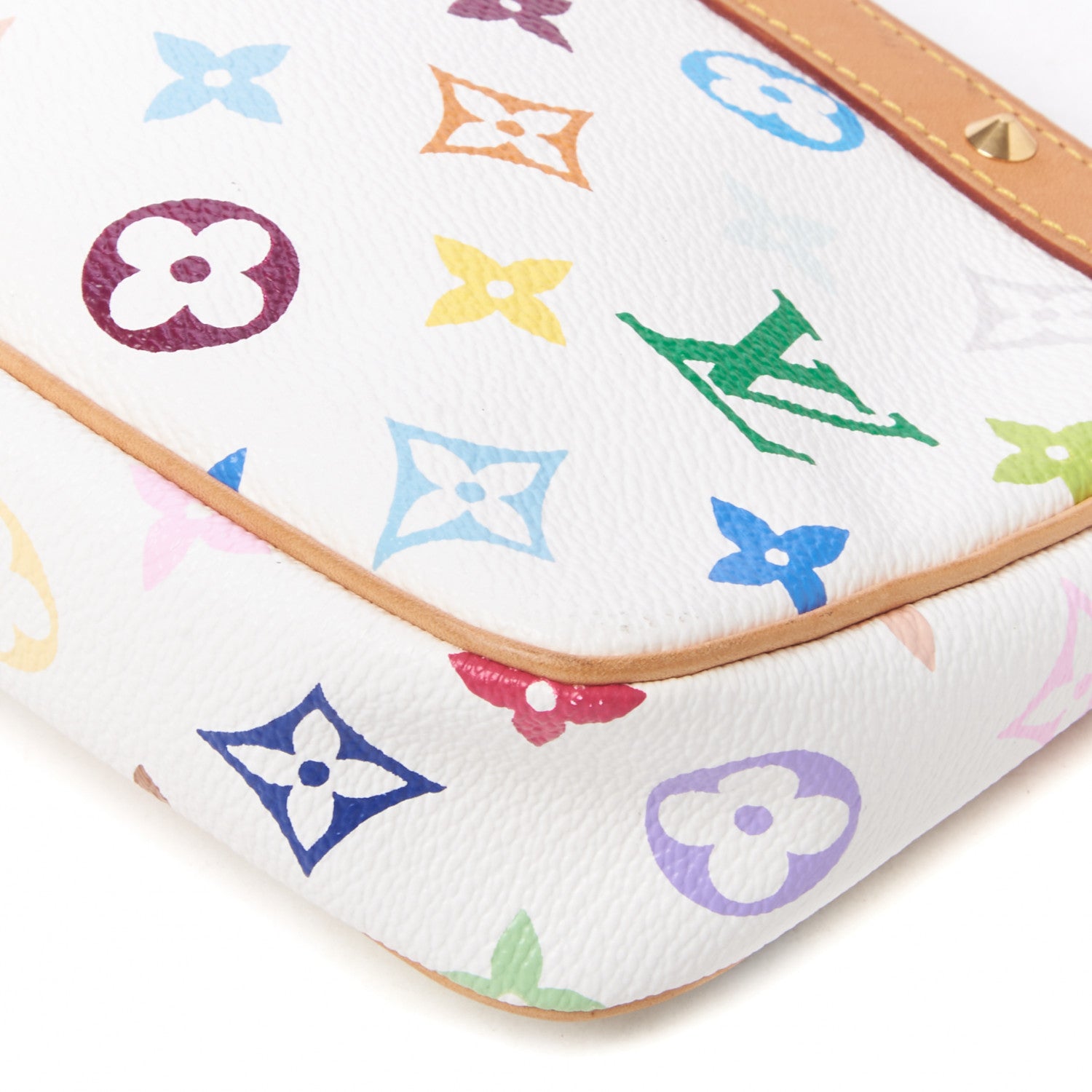 Louis Vuitton Monogram Multicolor Pochette Accessories White 4 of 7