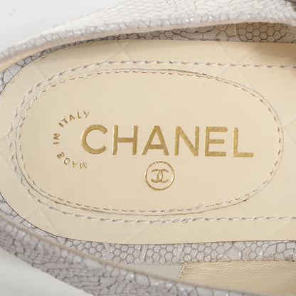 Chanel Calfskin Pearl CC Sandals 38 Black White 7 of 7