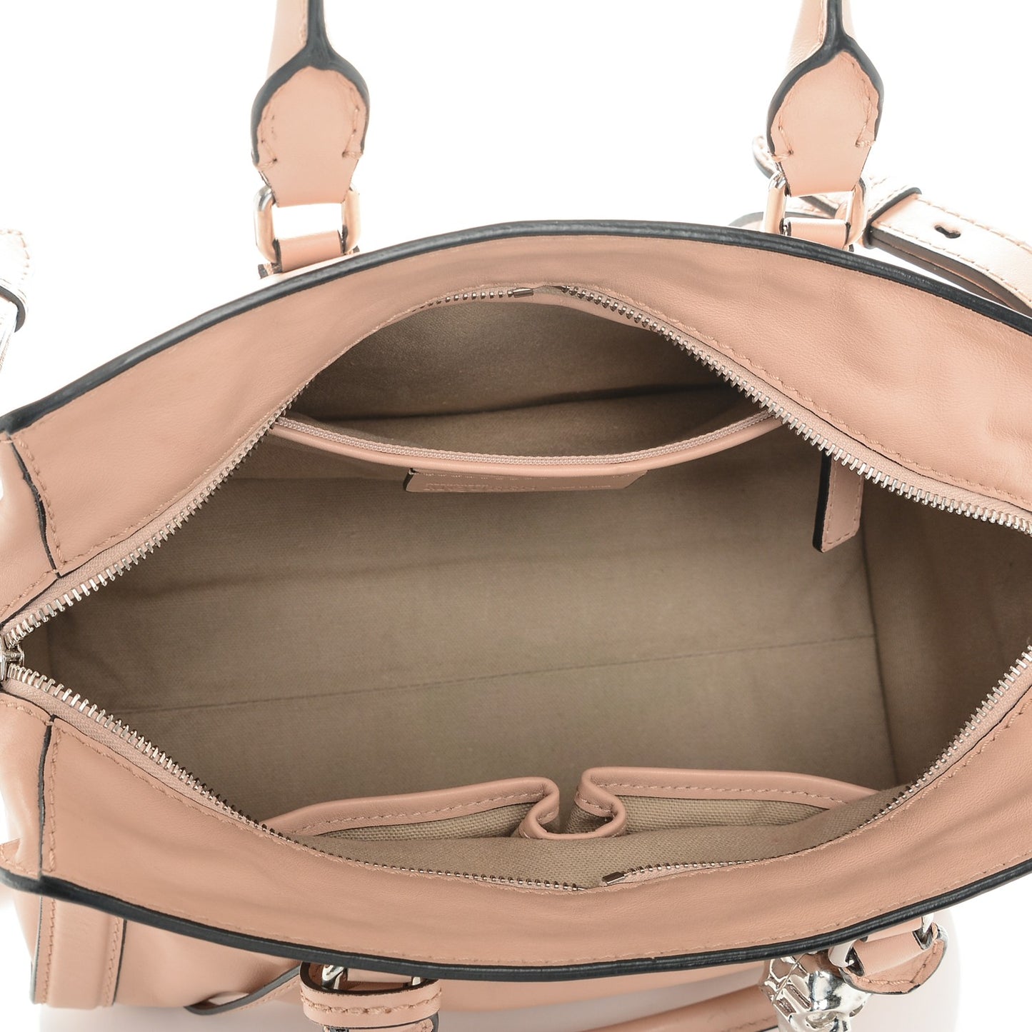 Calfskin Small Skull Padlock Zip Around Tote Boudoir