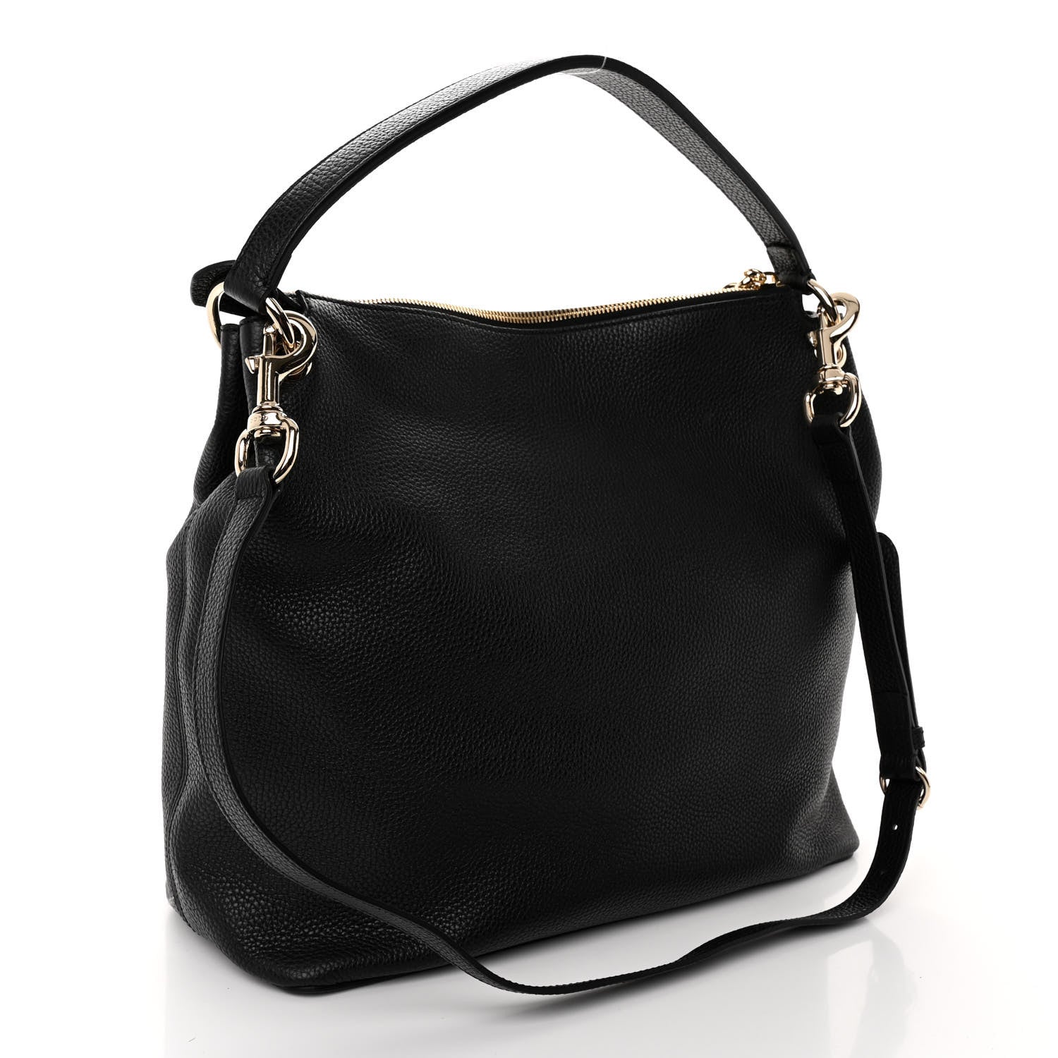 Gucci Pebbled Calfskin Large Soho Hobo Black 3 of 9