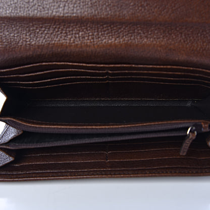 Gucci Calfskin Web Flap Wallet Brown 5 of 8