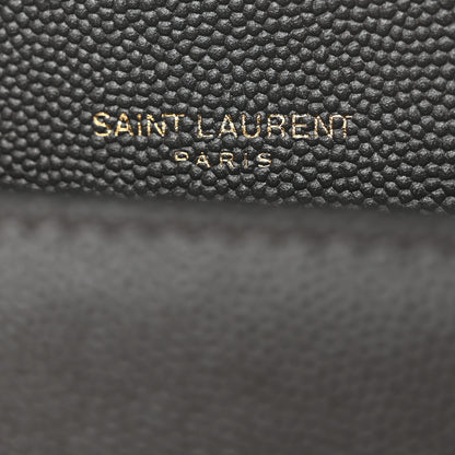 Saint Laurent Grain De Poudre Medium Classic Monogram Kate Tassel Satchel Grey 6 of 10