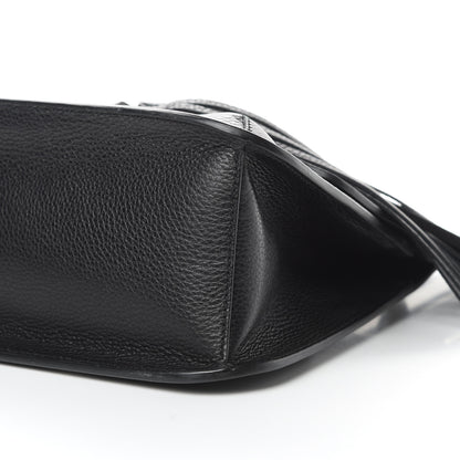 Gucci Pebbled Calfskin Medium Bamboo Daily Flap Shoulder Bag Black 9 of 9