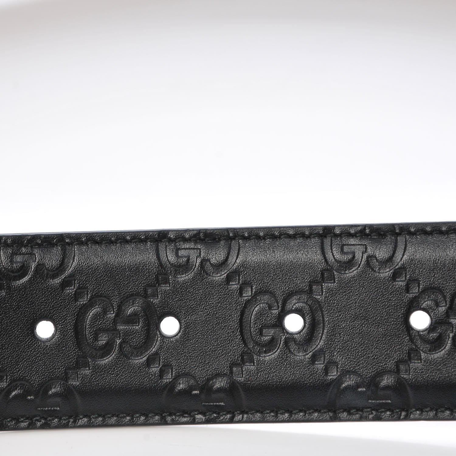 Gucci Guccissima Signature Interlocking G 40mm Belt 80 32 Black 12 of 12