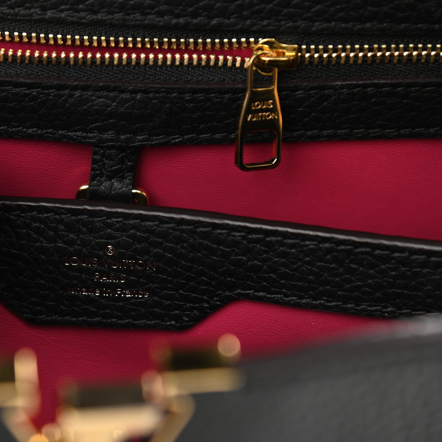 Louis Vuitton Taurillon Capucines PM Black 6 of 9