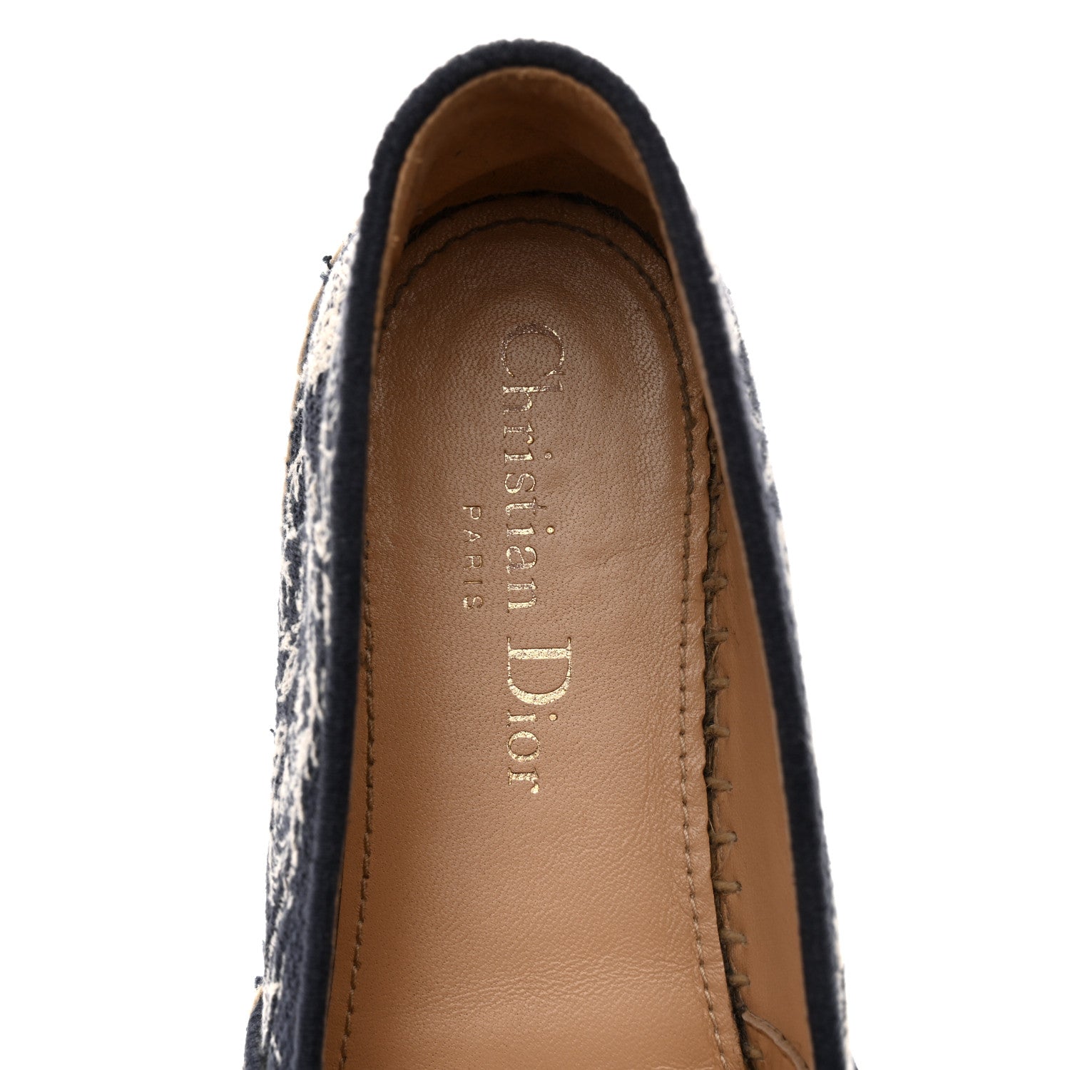 Christian Dior Embroidered Toile De Jouy Granville Espadrille 36