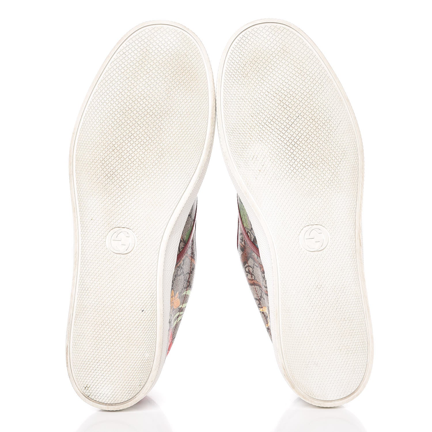 Gucci GG Supreme Monogram Tian Mens Dublin Slip On Sneakers 13 Beige Multicolor Red 7 of 18