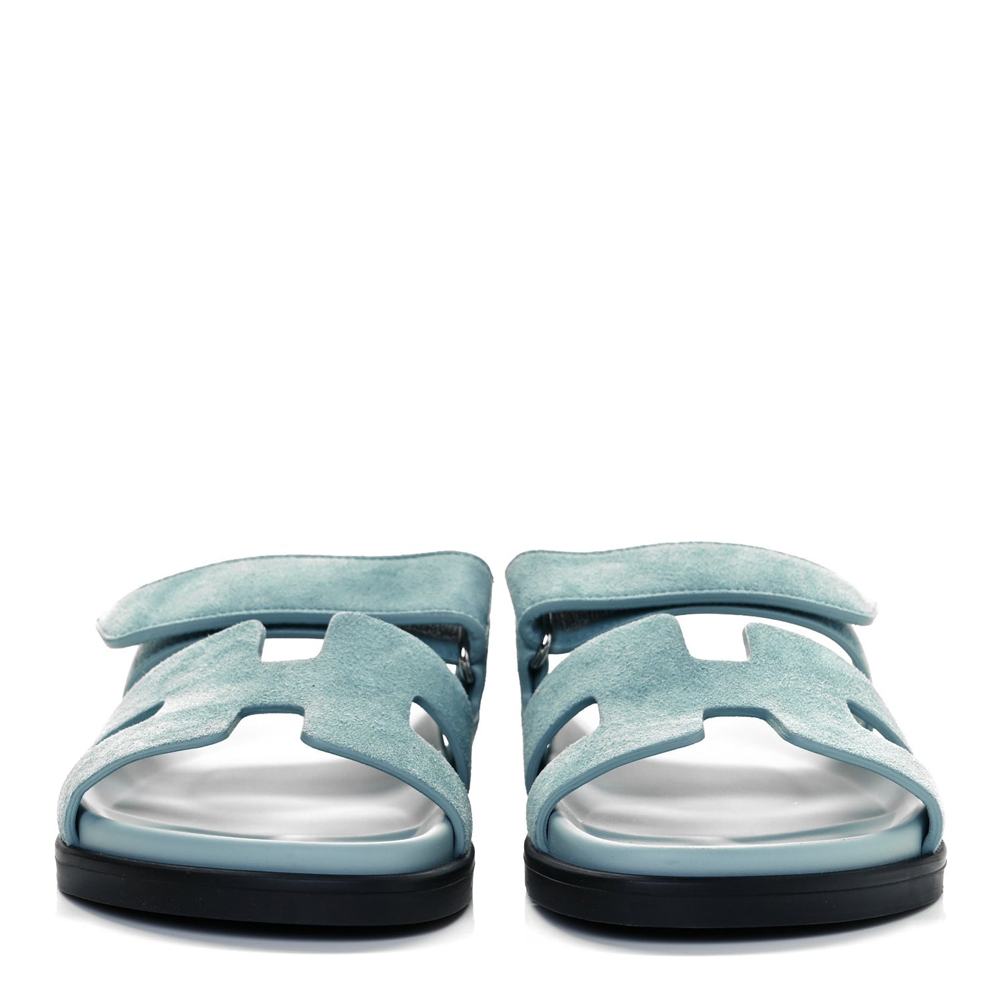 Suede Goatskin Womens Chypre Sandals 39 Vert d'eau