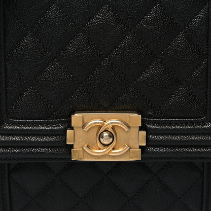 Chanel Caviar Quilted North South Boy Flap Black 9 of 11