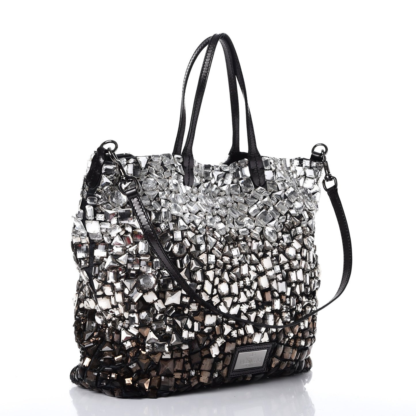 Vitello Crystal Ombre Tote Black