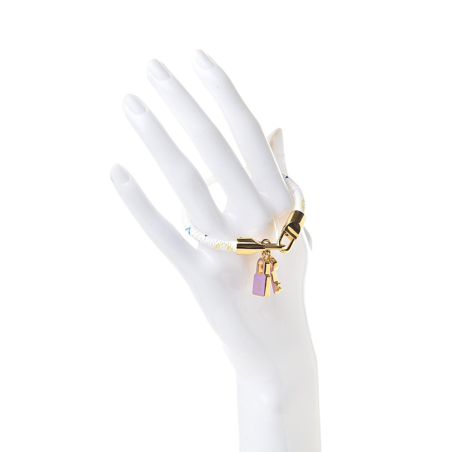 Monogram Multicolor Luck It Bracelet 17 White