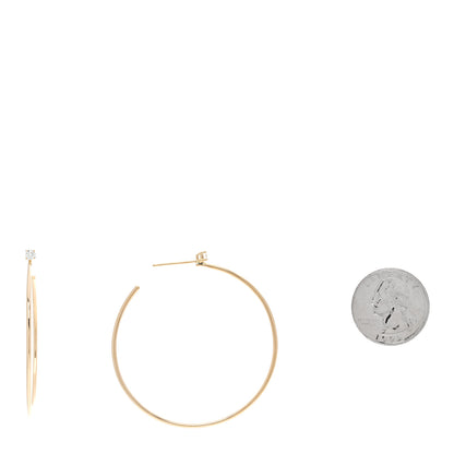 Anita Ko 18K Yellow Gold Diamond Bardot Hoop Earrings 2 of 4