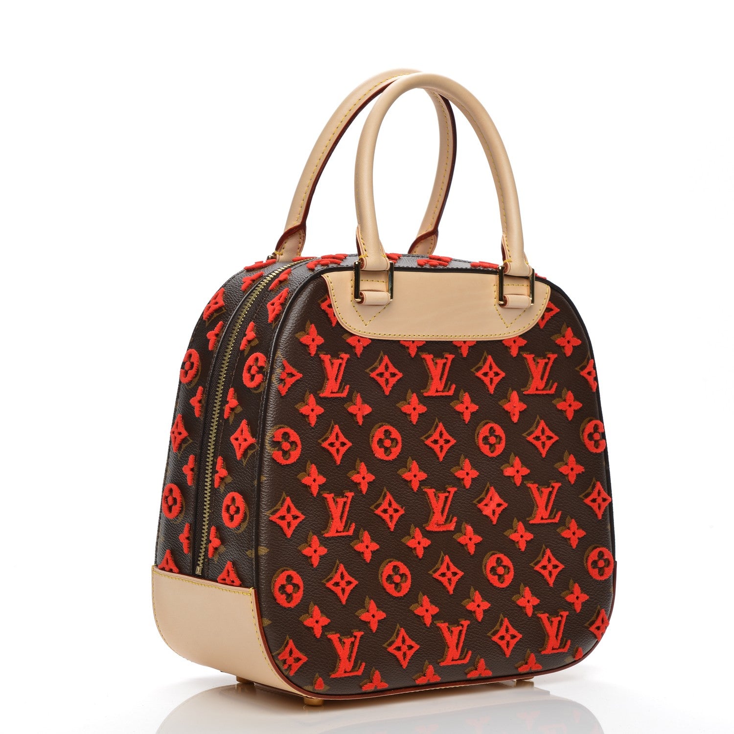 Louis Vuitton Monogram Tuffetage Deauville Cube Red 3 of 7