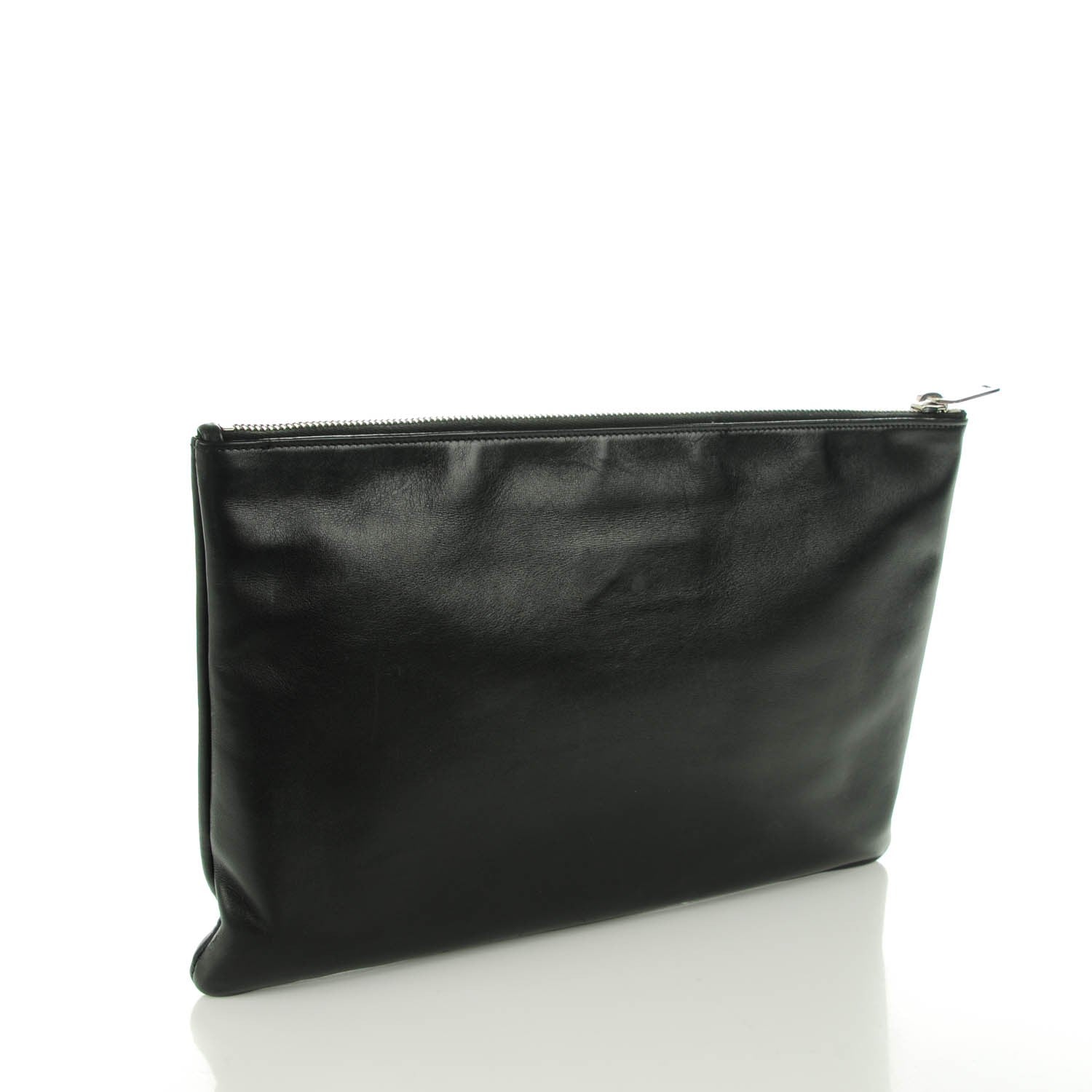 Saint Laurent Smooth Calfskin Micro-Studded Letters Zip Clutch Black 3 of 7