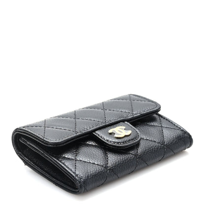 Chanel Caviar Quilted Flap Card Holder Wallet Black 4 of 9
