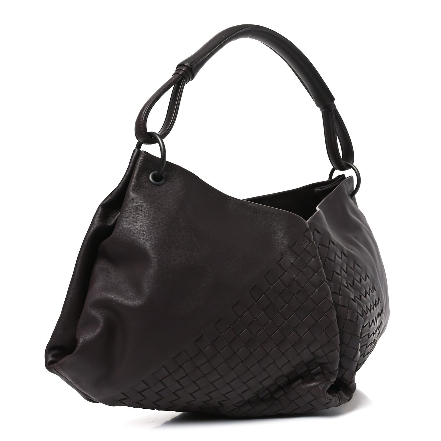 Intrecciato Nappa Aquilone Fortune Cookie Hobo Ebano