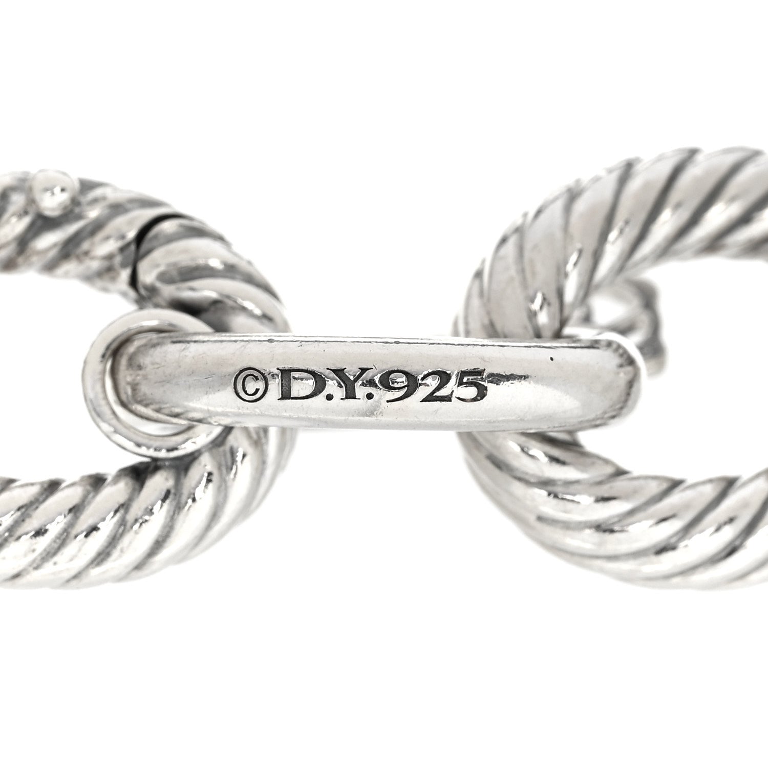 David Yurman Sterling Silver 17mm Extra Large Oval Link Bracelet 3 of 4