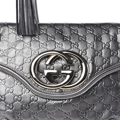 Gucci Guccissima Britt Tassel Shoulder Bag Gunmetal 10 of 10