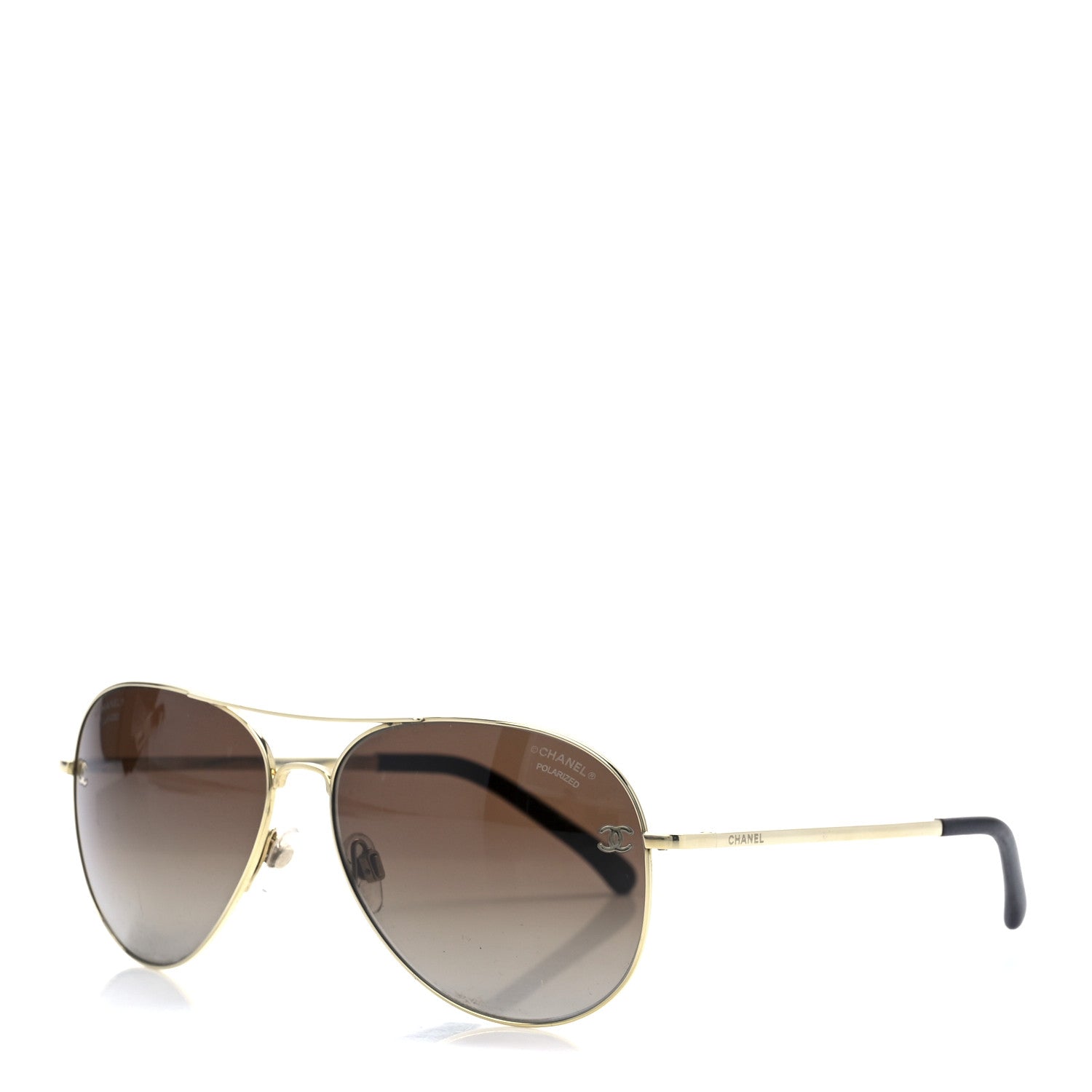 Chanel CC Aviator Sunglasses 4189-T-Q Brown 1 of 8