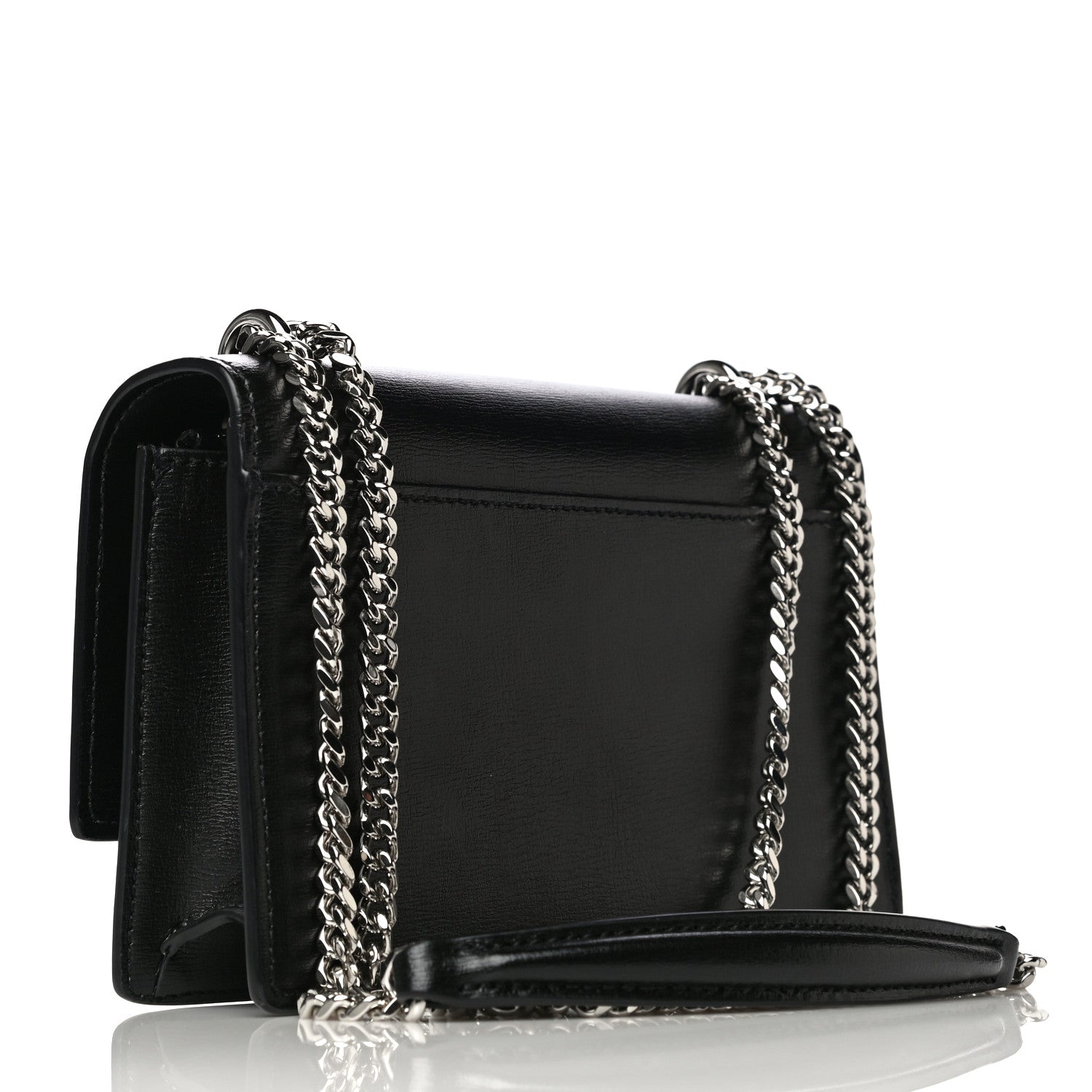 Saint Laurent Calfskin Monogram Sunset Chain Wallet Black 3 of 14