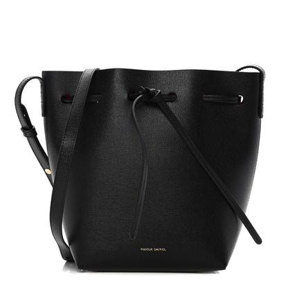 Mansur Gavriel Saffiano Bucket Bag Black Flamma 1 of 11